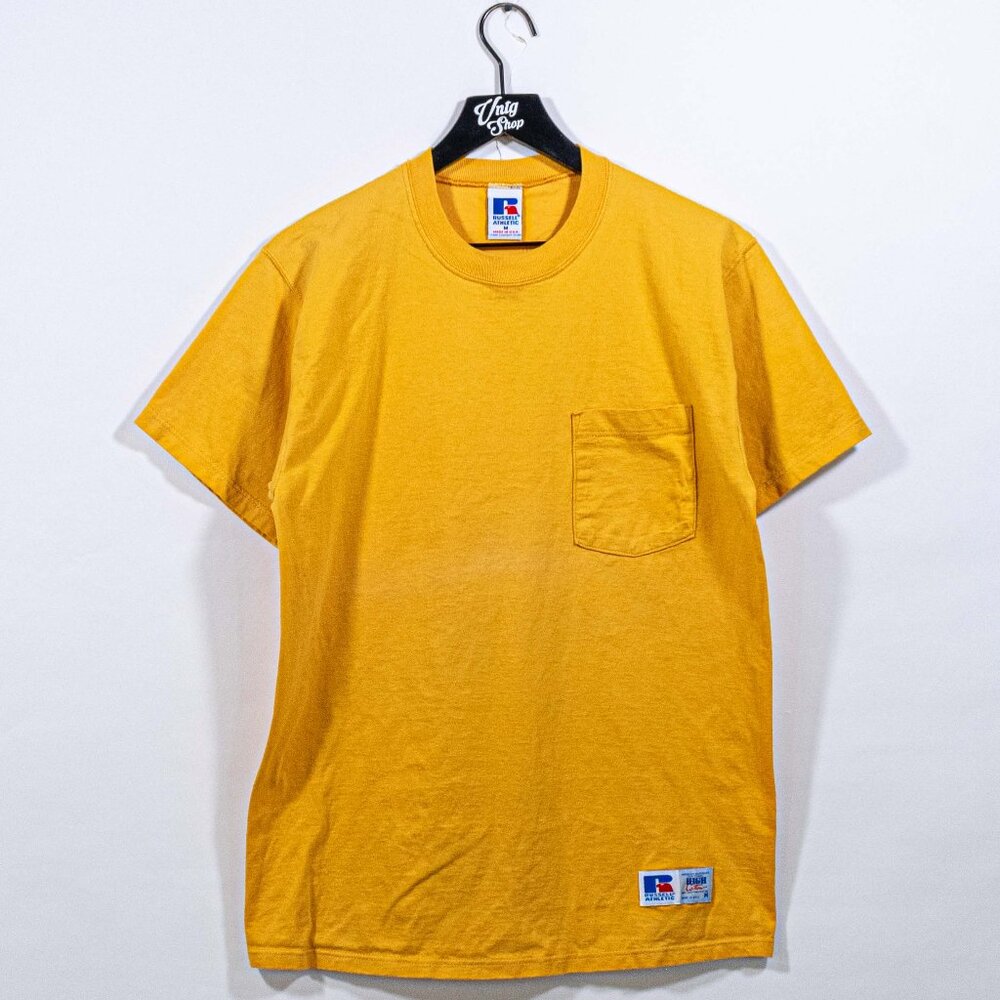 Russell Athletic Pocket T-Shirt Medium VTG 90s Made in USA